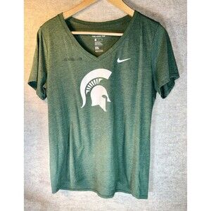 Nike Michigan State Spartans Women’s Vneck Shirt Size XL The Nike Tee Green